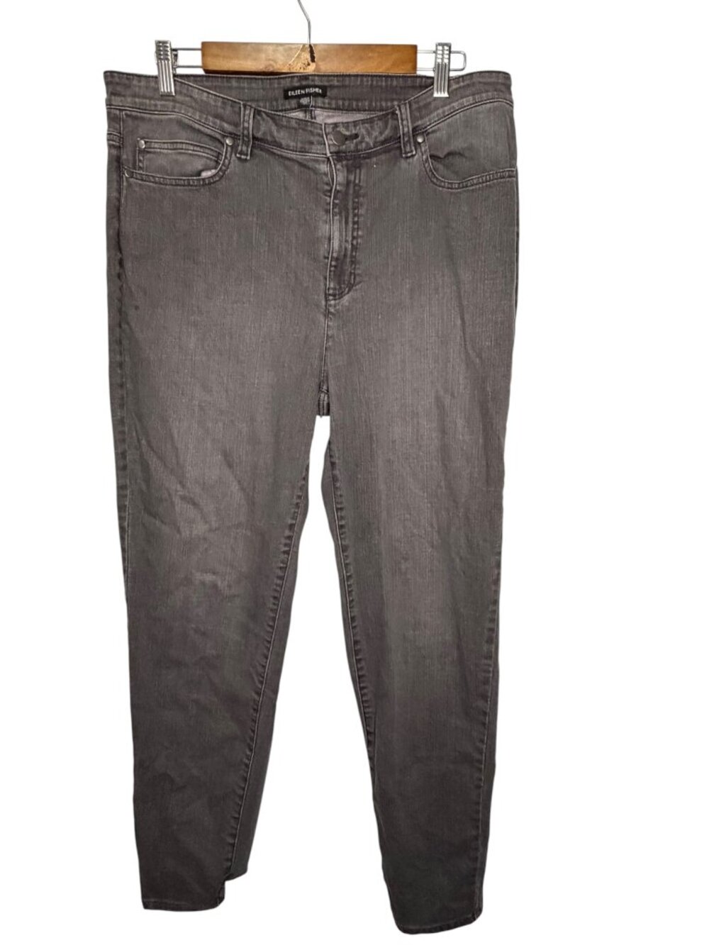 Eileen Fisher Jeans Women's 14 Denim Skinny Office Business Casual Gray